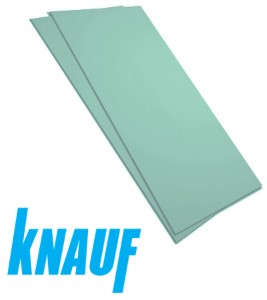 Гипсокартон малоформатный KNAUF влагостойкий 12,5х600х1500 мм. РФ.