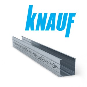Профиль Knauf для гипсокартона CW 50x50. Длина 4 м. Толщина 0,6 мм. РФ.