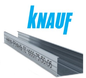Профиль Knauf для гипсокартона CW 75x50. Длина 4 м. Толщина 0,6 мм. РФ.