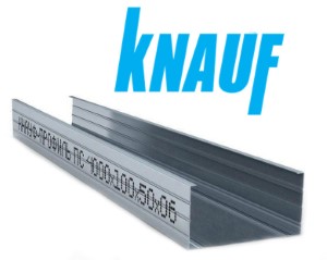 Профиль Knauf для гипсокартона СW 100x50. Длина 4 м. Толщина 0,6 мм. РФ.