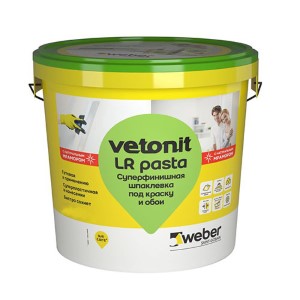 Шпатлевка суперфинишная Weber Vetonit LR Pasta. 20 кг. РФ.
