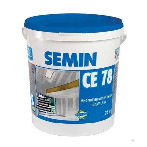 Шпатлевка финишная SEMIN СЕ-78 (синяя крышка). 25 кг. РФ.