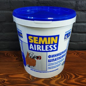Шпатлёвка SEMIN AIRLESS BOSS (синяя крышка). 25 кг. РФ.