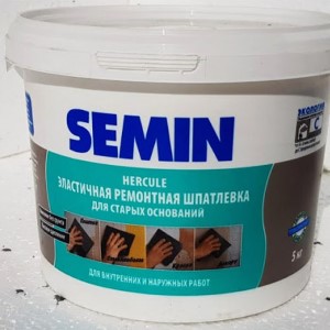Шпатлёвка ремонтно-реставрационная SEMIN HERCULE. 5 кг. РФ.