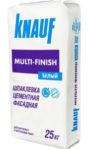 Шпаклевка белая цементная KNAUF Мульти-финиш. 25 кг. РФ.