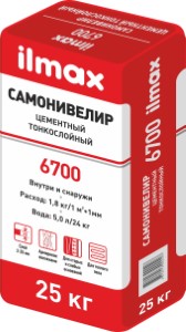 Самонивелир цементный тонкослойный ilmax 6700. РБ. 25 кг.