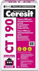 Ceresit CT-190. 25 кг. Для приклеивания и армирования минеральной ваты. РБ.