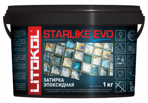 Эпоксидная фуга Litokol Starlike EVO S.102 Bianco Ghiaccio. 1 кг. РФ.