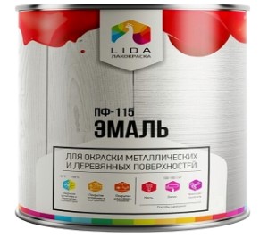 Эмаль ПФ-115 LIDA. Красная. 2 л. РБ.