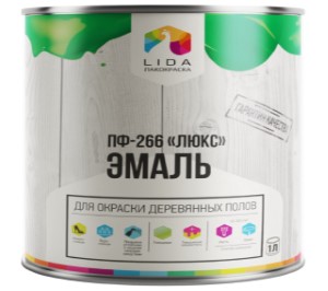 Эмаль ПФ-266 «Люкс» LIDA. Терракота. 2 л. РБ.