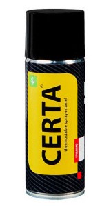 Эмаль аэрозольная термостойкая Certa Premium. Черная (RAL9004). 520 мл. РФ.