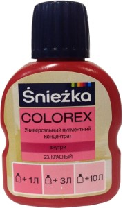 Колер Sniezka Colorex №23. Красный. 100 мл. Польша.