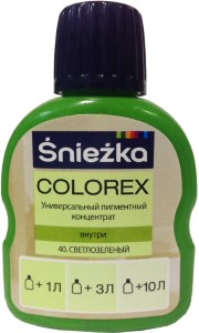 Колер Sniezka Colorex №40. Светло-зеленый. 100 мл. Польша.