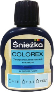 Колер Sniezka Colorex №44. Бирюзово-голубой. 100 мл. Польша.