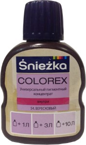 Колер Sniezka Colorex №54. Вересковый. 100 мл. Польша.