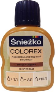 Колер Sniezka Colorex №60. Кремовый. 100 мл. Польша.