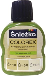 Колер Sniezka Colorex №72. Оливковый. 100 мл. Польша.