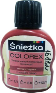 Колер Sniezka Colorex №73. Красное дерево. 100 мл. Польша.