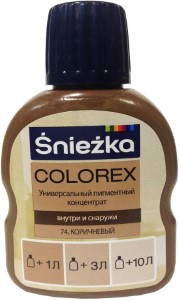 Колер Sniezka Colorex №74. Коричневый. 100 мл. Польша.