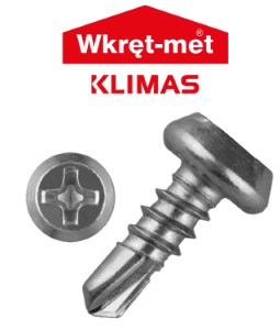 Cаморез оцинкованный Klimas KSTEX 3,5*9,5. Со сверлом. 1000 шт. Польша.