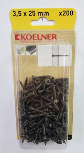 Саморез 3.5*25 KOELNER. По металлу. В пачке 200 штук. Польша.