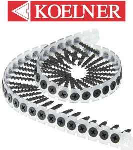 Лента с саморезами KOELNER FSС 3.5*25. По металлу. 1000 шт. Польша.