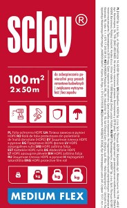 Плёнка укрывочная Scley. Польша. Толщина 10 мкм. Размер 2м х 50м.