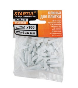 Клинья для плитки STARTUL 27х6х6 мм. Пачка 100 штук. РФ.