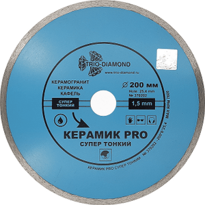Круг алмазный отрезной Trio-diamond Керамик PRO 200мм х 25,4мм. Китай.