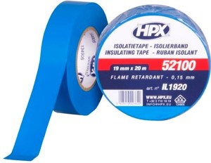 Изоляционная лента HPX 52100 (VDE-стандарт) 19мм х 20м. Синяя. Бельгия.