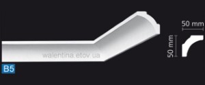 Плинтус потолочный NMC B5. 50х50мм. Длина 2м. РФ.