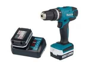 Аккум. ударная дрель-шуруповерт MAKITA HP 347 DWE в чем. (14.4 В, 2 акк., 1.5 А/ч Li-Ion, 2 скор., 30 Нм, шурупы до 13 мм, сверление в металле до 8 мм (HP347DWE)