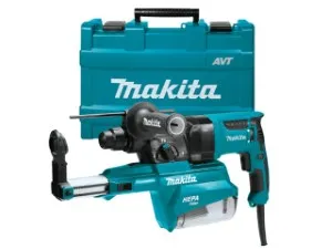 Перфоратор MAKITA HR 2653 в чем. + система пылеудаления (800 Вт, 2.2 Дж, 3 реж., патрон SDS-plus, вес 4.2 кг) (HR2653)