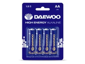 Батарейка AA LR6 1,5V alkaline BL-4шт DAEWOO HIGH ENERGY (5030329)