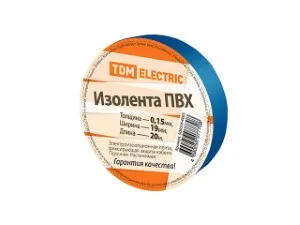 Изолента ПВХ 19ммх20м синяя TDM (SQ0526-0005)