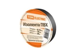 Изолента ПВХ 19ммх20м черная TDM (SQ0526-0006)