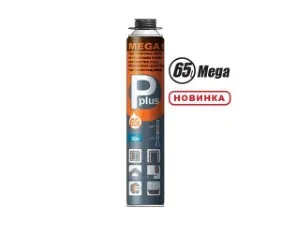 Пена монтажная профессиональная всесезонная P PLUS Mega Pistol Foam 65L (980г) (Выход до 65л) (01-0-0-034)