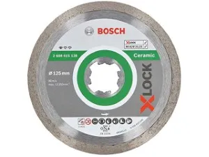 Алмазный круг 125х22,23 мм по керамике сплошн. X-LOCK Standard for Ceramic BOSCH ( сухая резка) (2608615138)