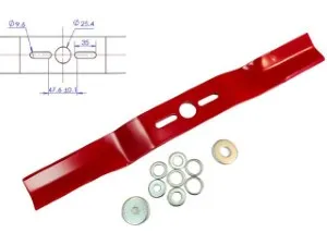 Нож для газонокосилки 50,8 см изогн. универсальный (RIparts) (UBB-20-508)