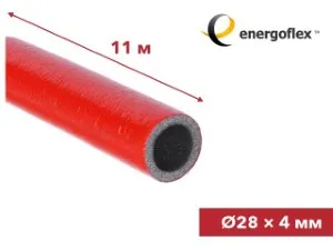 Теплоизоляция для труб ENERGOFLEX SUPER PROTECT красная 28/4-11м (теплоизоляция для труб) (EFXT0280411SUPRK)