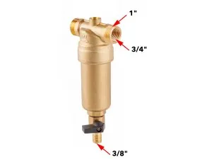 Фильтр самоочищающийся промывной латунный 3/4