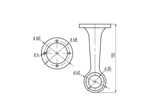 Держатель трубы d25 мм дистанционный сквозной, хром STARFIX (SMF-59961)