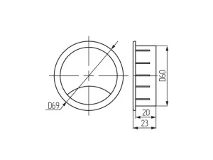 Пропуск кабельный белый STARFIX (SMF-4046)