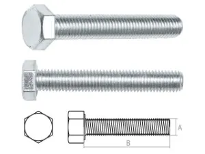 Болт М10х30 мм шестигр., цинк, кл.пр. 8.8, DIN 933 (20 кг) STARFIX (SM-74597-20)