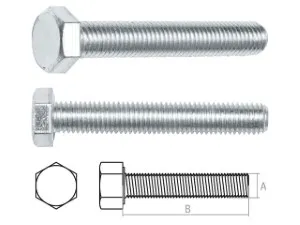 Болт М16х140 мм шестигр., цинк, кл.пр. 8.8, DIN 933 (20 кг) STARFIX (SM-80707-20)