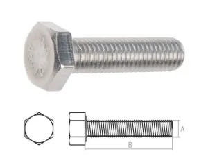 Болт М10х60 шестигр., нерж.сталь (А2), DIN 933 (2 шт в зип-локе) STARFIX (SMZ2-18825-2)