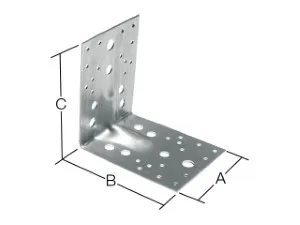 Уголок крепежный усиленный 90х100х100 мм KUU 2.5 мм белый цинк STARFIX (SMP-47311-1)