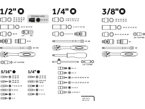 Набор головок и бит 171пр. 1/4