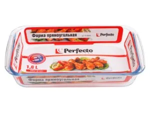 Форма из жаропрочного стекла, 1.6 л, прямоугольная, 295х176х51 мм, PERFECTO LINEA (12-160010)