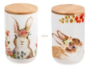 Банка для сыпучих продуктов керамическая 1000 мл, серия EASTER BUNNY, PERFECTO LINEA (34-611000)